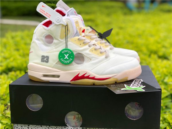 Virgil Off-White x Air Jordan 5 White