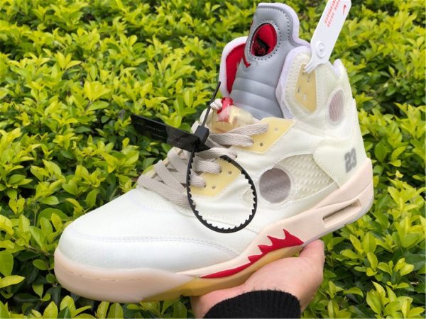 Virgil Off-White x Air Jordan 5 White off white tag