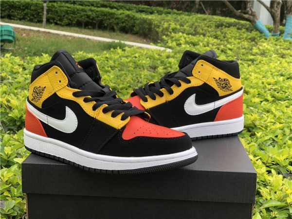 buy Jordan 1 Mid SE Black Amarillo Orange