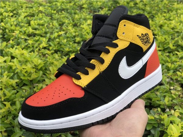 new Air Jordan 1 Mid SE Black Amarillo Orange