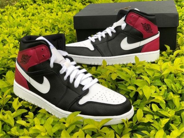 where to buy Air Jordan 1 Mid Black Noble Red