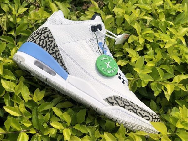 2020 Air Jordan 3 Retro UNC with Jumpman logo panel