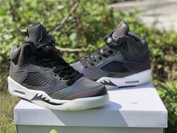 2020 Jordan Shoes 5 Retro Oil Grey Reflective Uppers