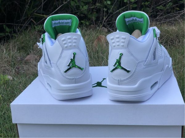 2020 New Jordan 4 Retro Pine Green-Metallic Silver jumpman