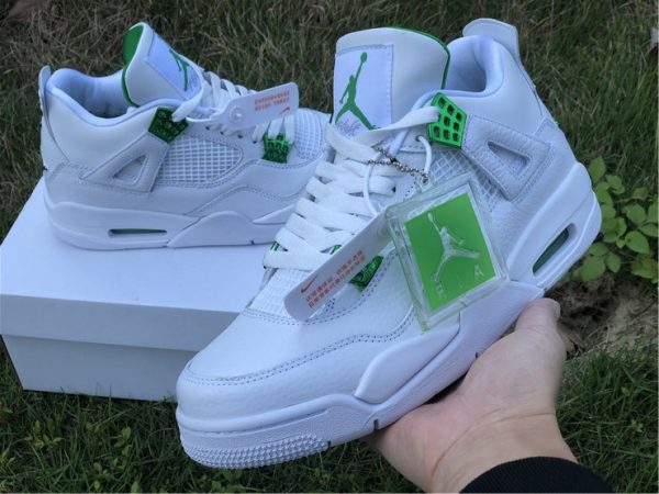 2020 New Jordan 4 Retro Pine Green-Metallic Silver tag