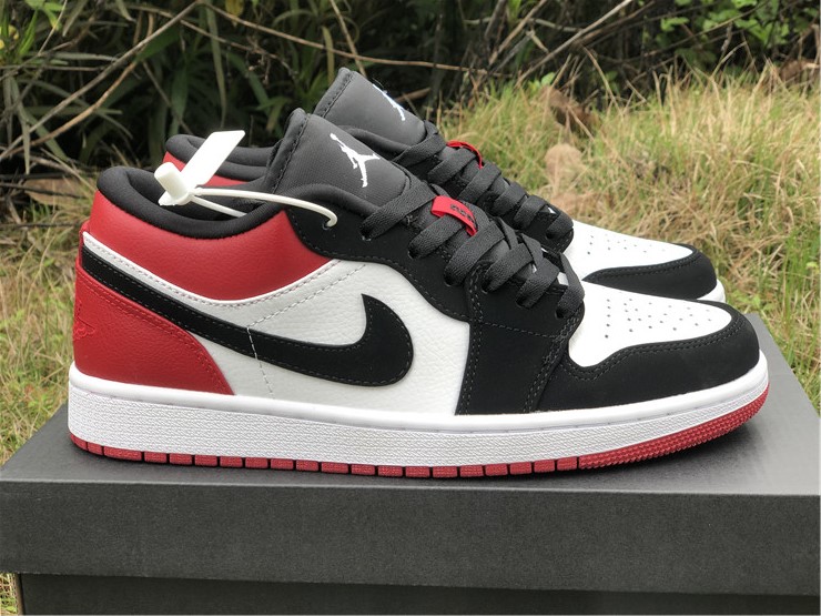 Air Jordan 1 Low Black Toe 553558-116 White/Black-Gym Red