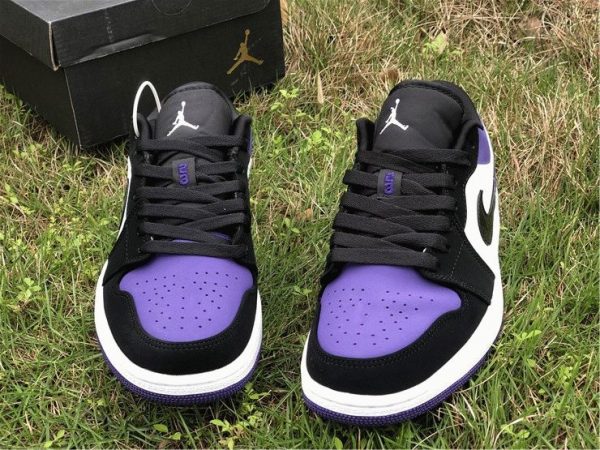 Air Jordan 1 Low Court Purple tongue