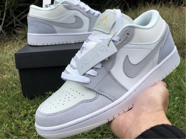 Air Jordan 1 Low Paris White Sky Grey CV3043-100 toe