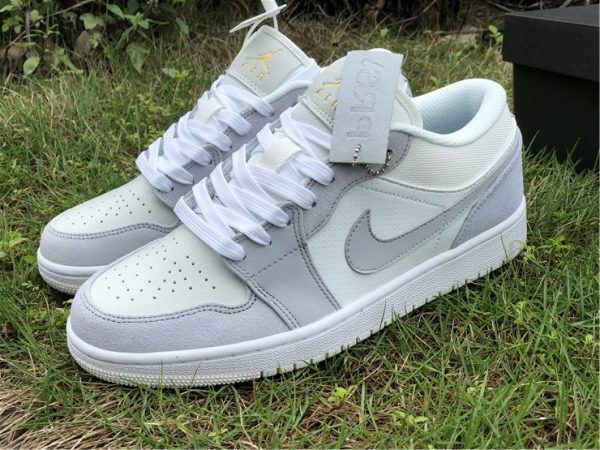 Air Jordan 1 Low Paris White Sky Grey suede