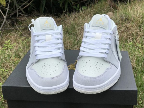 Air Jordan 1 Low Paris White Sky Grey yellow tongue