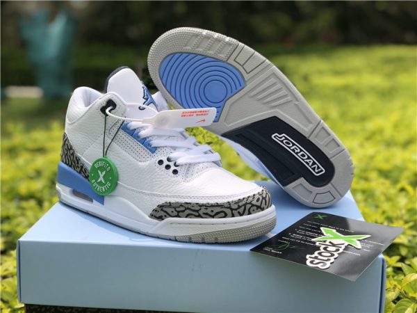 Air Jordan 3 Retro UNC jumpman logo