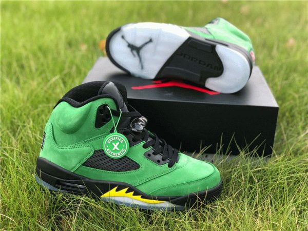 Air Jordan 5 SE Oregon Apple Green