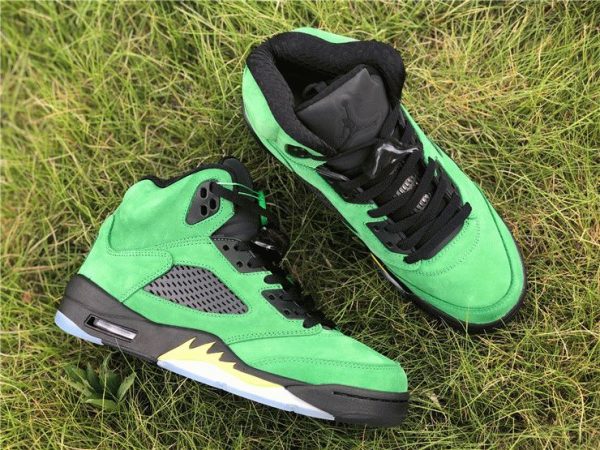 Air Jordan 5 SE Oregon Apple Green yellow
