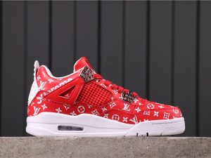 Custom Air Jordan 4 X Supreme X L-V Red