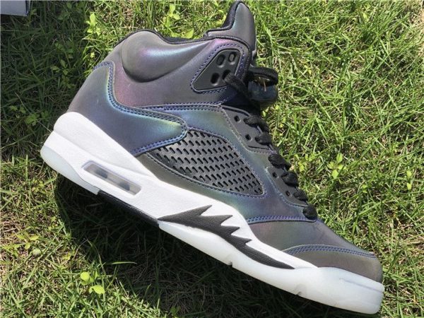 Jordan 5 Retro Oil Grey Reflective Uppers panel