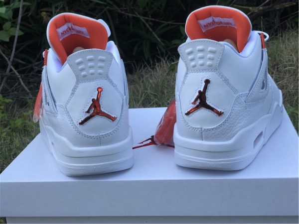 Orange Metallic Air Jordan 4 Pack heel jumpman