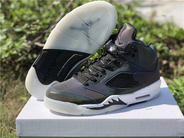 men women Jordan 5 Retro Oil Grey Reflective Uppers