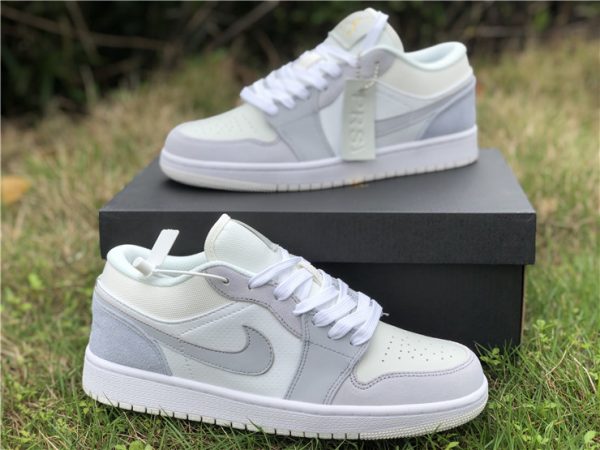 2020 New Air Jordan 1 Low Paris White/Sky Grey CV3043-100