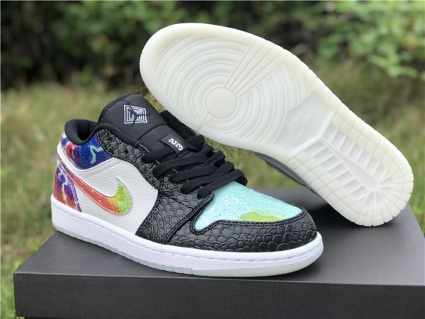 Air Jordan 1 Low Galaxy Snakeskin CW7309-090