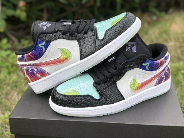 Air Jordan 1 Low Galaxy Snakeskin shoes