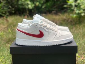 Air Jordan 1 Low Milk White Red