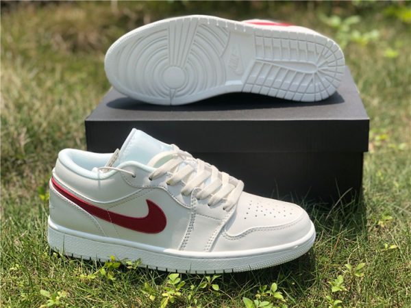 Air Jordan 1 Low Milk White Red bottom sole