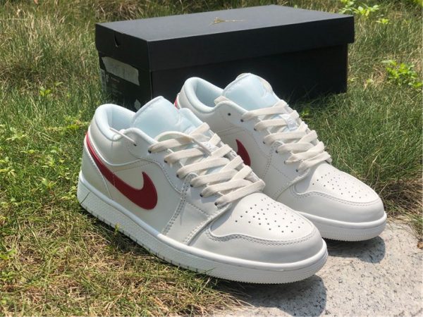 Air Jordan 1 Low Milk White Red for sale