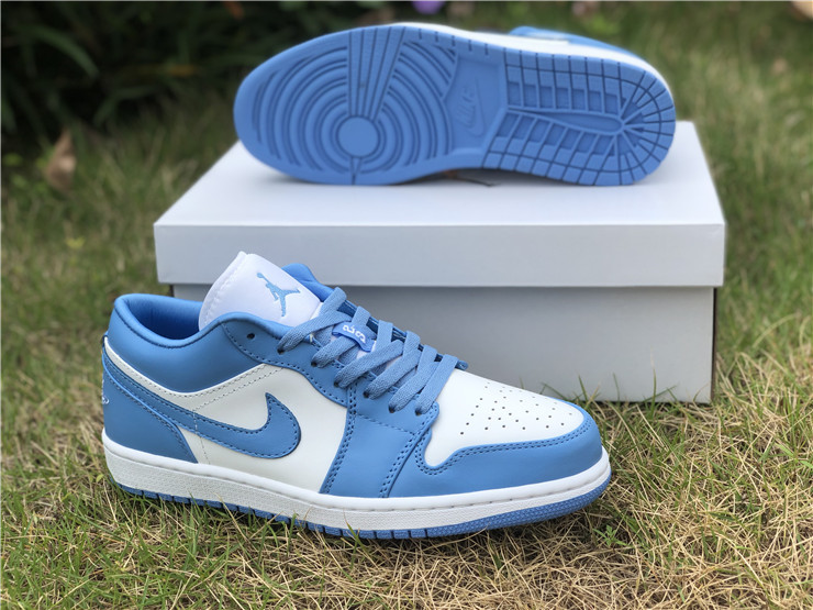 Air Jordan 1 Low UNC White/Obsidian-Total Orange