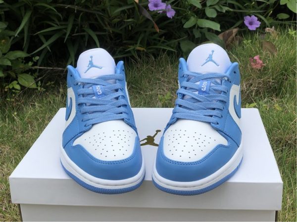 Air Jordan 1 Low UNC University Blue White jumpman