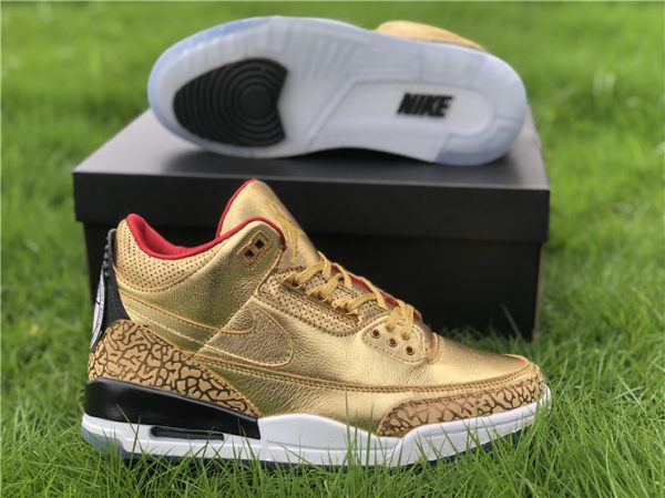 Air Jordan 3 JTH Gold Oscars black