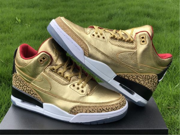 Air Jordan 3 JTH Gold Oscars for sale