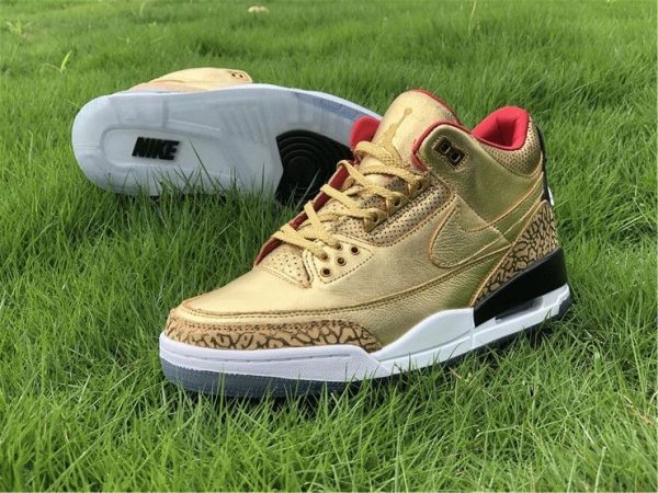 Air Jordan 3 JTH Gold Oscars panel