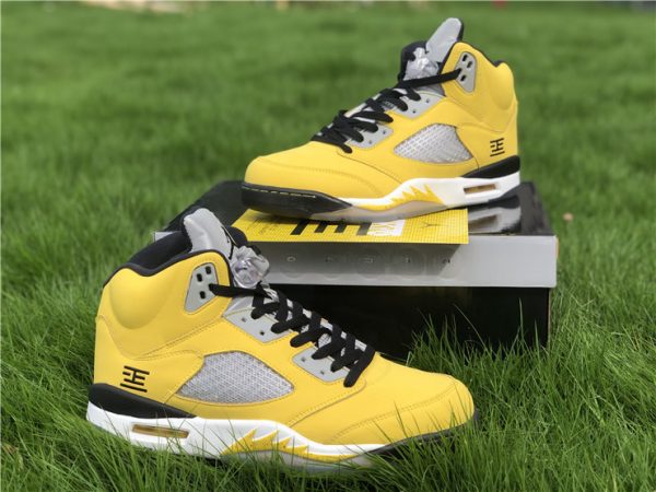 Air Jordan 5 Tokyo T23 Yellow Toe close look