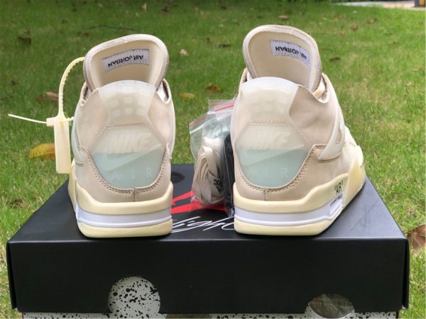 Virgil Abloh New Off-White x Air Jordan 4 heel