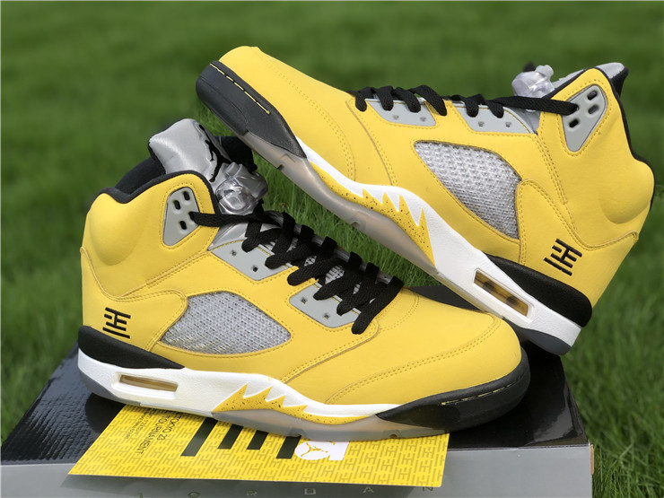 Limited Air Jordan 5 Tokyo T23 Yellow Toe Varsity Maize Sneaker