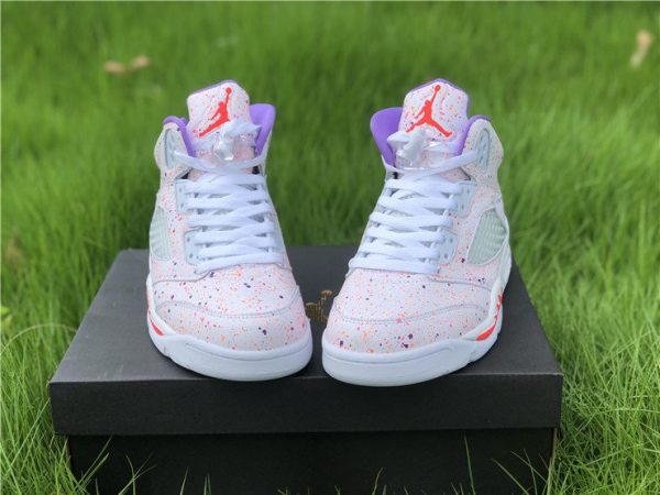 2020 Air Jordan 5 GS Easter Splatter CT1605-100 Front