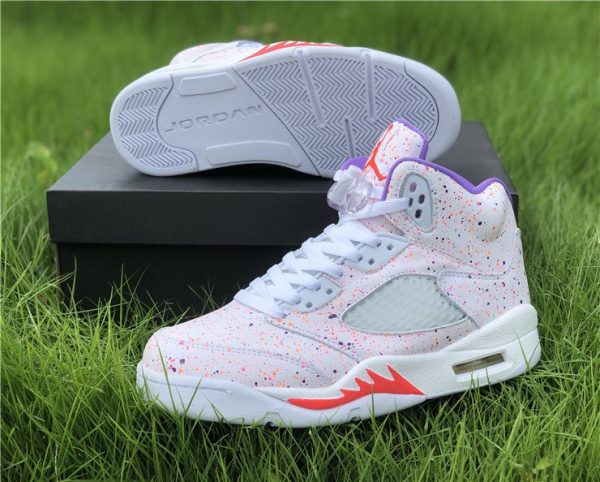 2020 Air Jordan 5 GS Easter Splatter CT1605-100 New Release