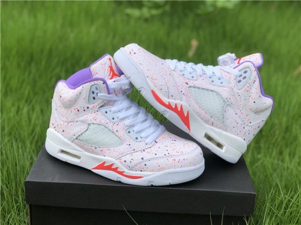 2020 Air Jordan 5 GS Easter Splatter CT1605-100 Pair