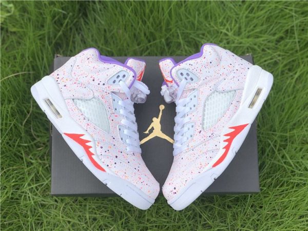 2020 Air Jordan 5 GS Easter Splatter CT1605-100 Top