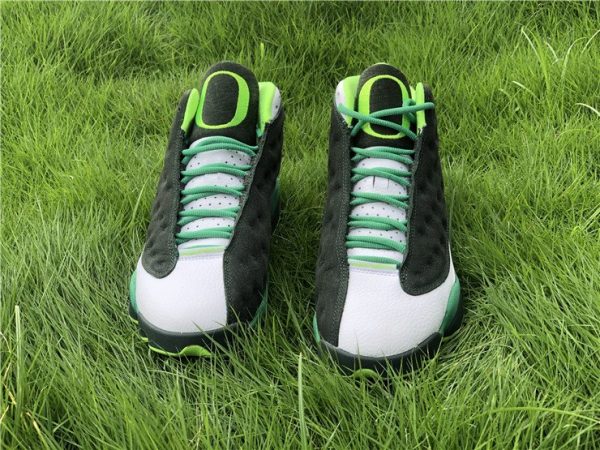 Air Jordan 13 Oregon Ducks PE Green Front