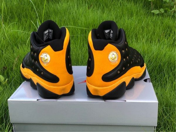 Air Jordan 13 PE Oregon Track and Field Black Yellow Heel