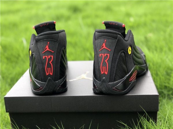 Air Jordan 14 Last Shot Black Red 487471-003 Heel