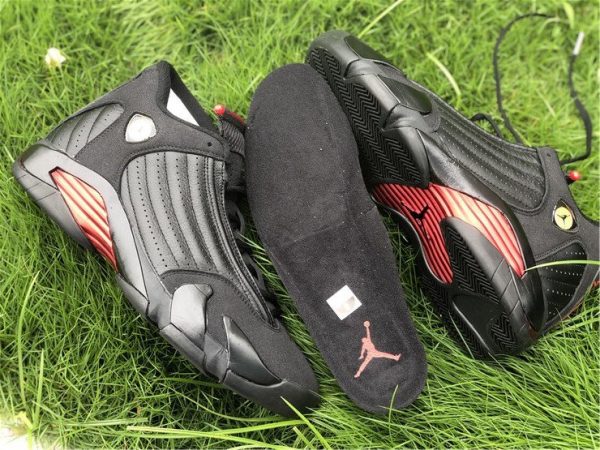 Air Jordan 14 Last Shot Black Red 487471-003 Pair