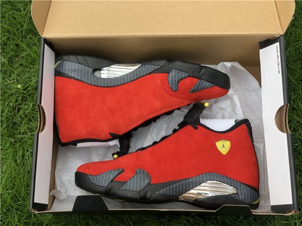 Air Jordan 14 Varsity Red Ferrari in box