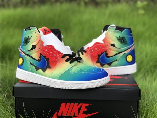 Buy J Balvin x Air Jordan 1 High Multi-Color Black-Pink Foam