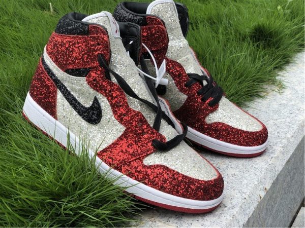 Cheap The Shoe Surgeon x Air Jordan 1 North Pole Custom Bred