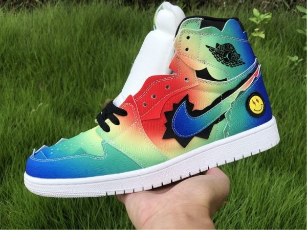 J Balvin x Air Jordan 1 High Multi-Color Black-Pink Foam On-hand