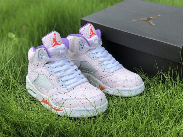 Kids-exclusive Air Jordan 5 Easter Splatter CT1605-100