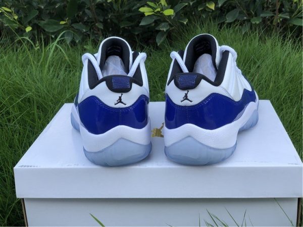 Men and Womens Air Jordan 11 Low Concord Sketch AH7860-100 Heel