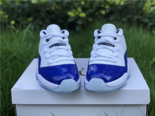 Men and Womens Air Jordan 11 Low Concord Sketch AH7860-100 Toe